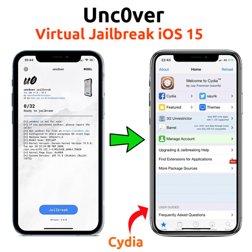 Unc0ver virtual iOS 15 jailbreak