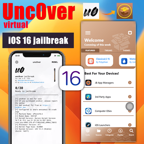Unc0ver virtual iOS 16 jailbreak