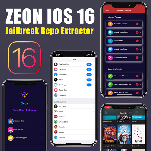 Zeon iOS 16 jailbreak repo extractor