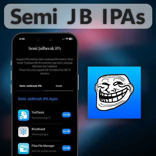 Semi JB IPAs iOS 15.6 jailbreak iPAs