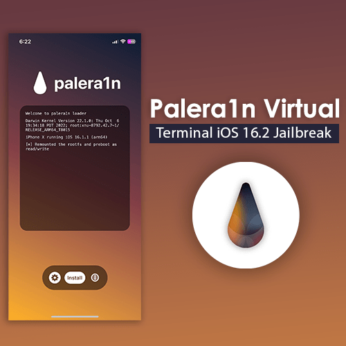 Palera1n Virtual Terminal jailbreak for iOS 16.2