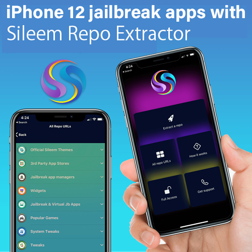 iPhone 12 jailbreak apps with Sileem Repo Extractor