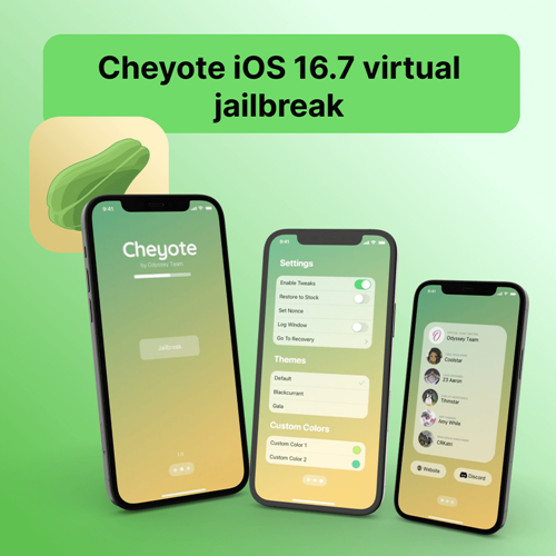 Cheyote iOS 16.7 virtual jailbreak