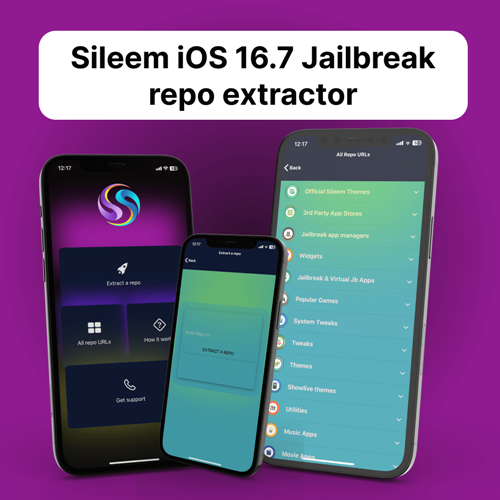 Sileem iOS 16.7 Jailbreak repo extractor