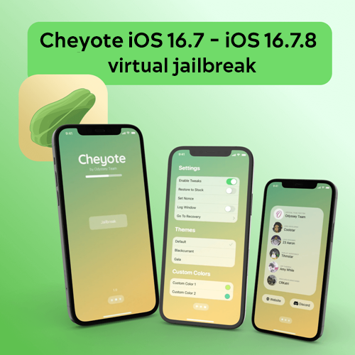 Cheyote iOS 16.7 - iOS 16.7.8 Jailbreak 