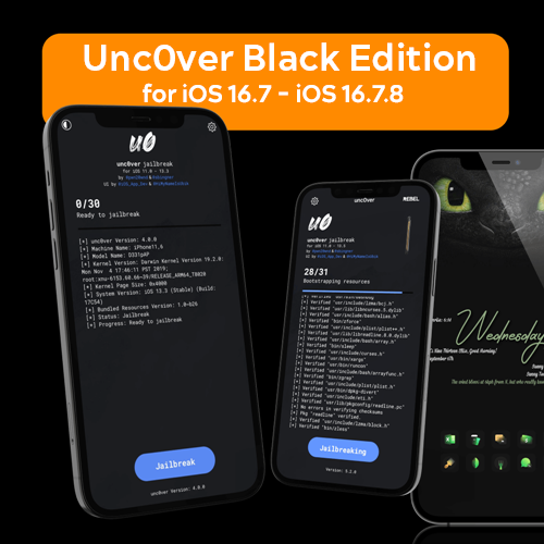 Unc0ver Black Edition for iOS 16.7- iOS 16.7.8