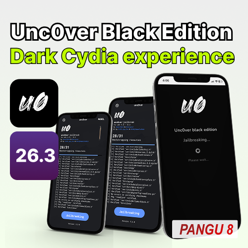 Unc0ver black for iOS 26.3