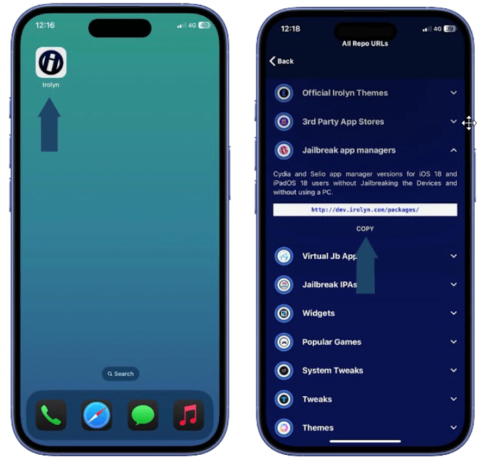 install Irolyn on iOS 26.3