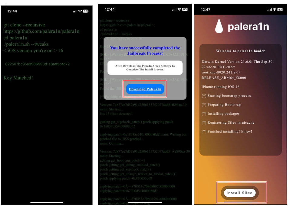 Palera1n virtual on iOS 26.3