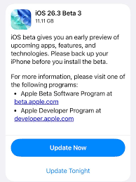 iOS 26.3 beta 3 