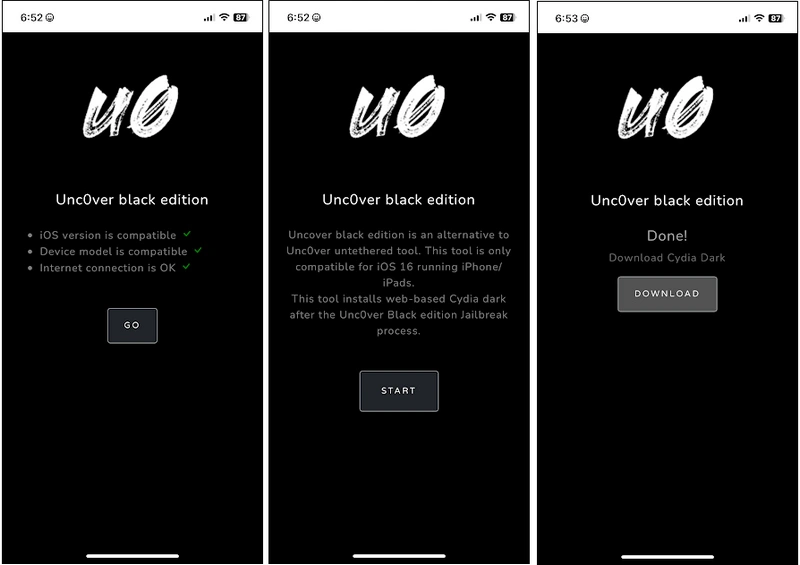 Unc0ver Black edition