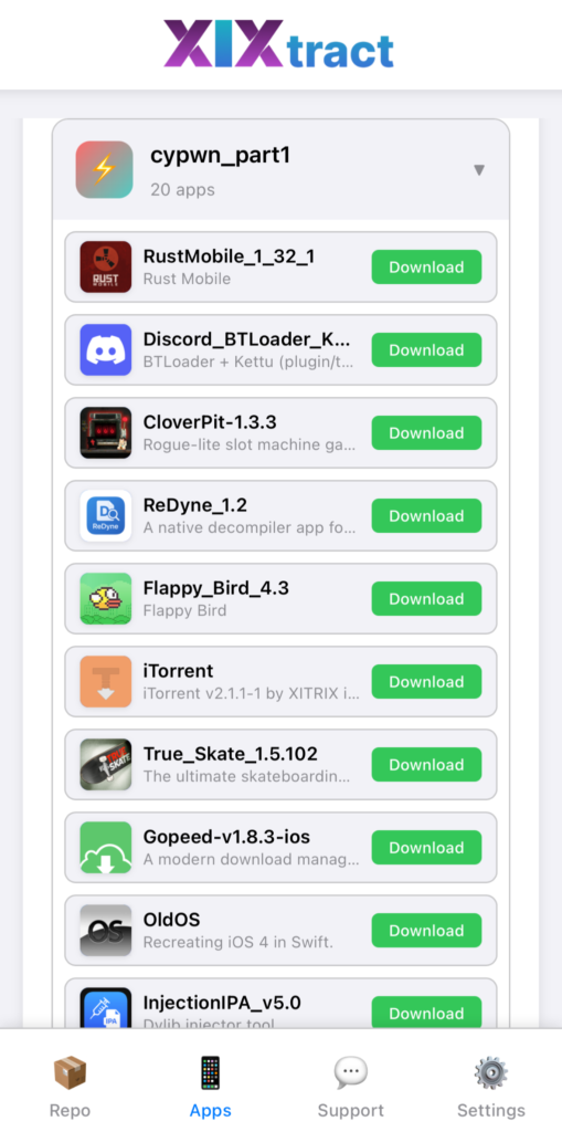xixtract for iOS 26.2