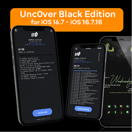 Unc0ver Black for iOS 16.7- iOS 16.7.16